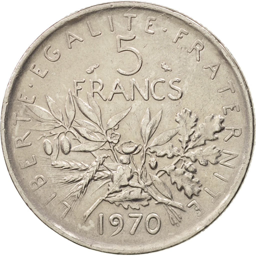 Moneta, Francia, Semeuse, 5 Francs, 1970, Paris, SPL-, Nichel placcato