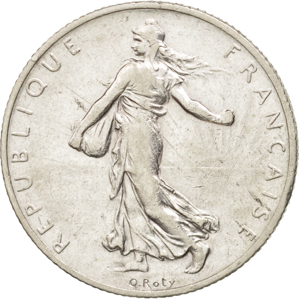 France, Semeuse, 2 Francs, 1910, Paris, EF(40-45), Silver, KM:845.1, Gadoury:532