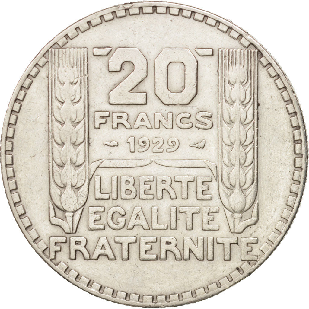 France, Turin, 20 Francs, 1929, Paris, TB+, Argent, KM:879, Gadoury:852