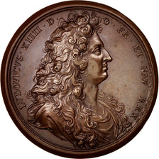France, Medal, Victory at the Rhine, Louis XIV, History, 1674, AU(55-58), Copper