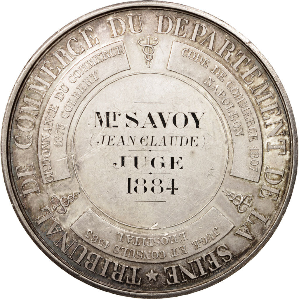 France, Medal, Tribunal de Commerce du Départemebt de la Seine, Mr. Savoy
