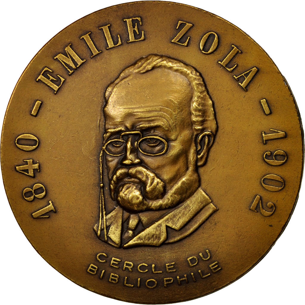 France, Medal, Cercle du Bibliophile, Emile Zola, Arts & Culture, AU(55-58)