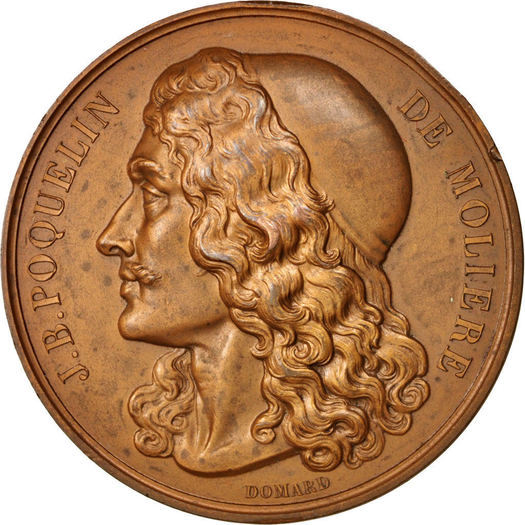 France, Medal, Racine et Molière, Arts & Culture, Caunois, AU(55-58), Bronze