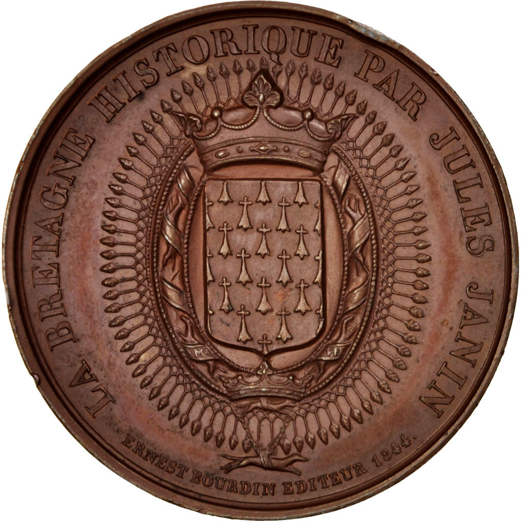 Frankrijk, Medal, La Bretagne historique par Jules Janin, Chateaubriand, Arts &