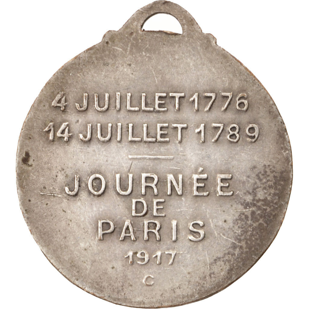 France, Medal, Journée de Paris, 1917, Washington and Lafayette, History