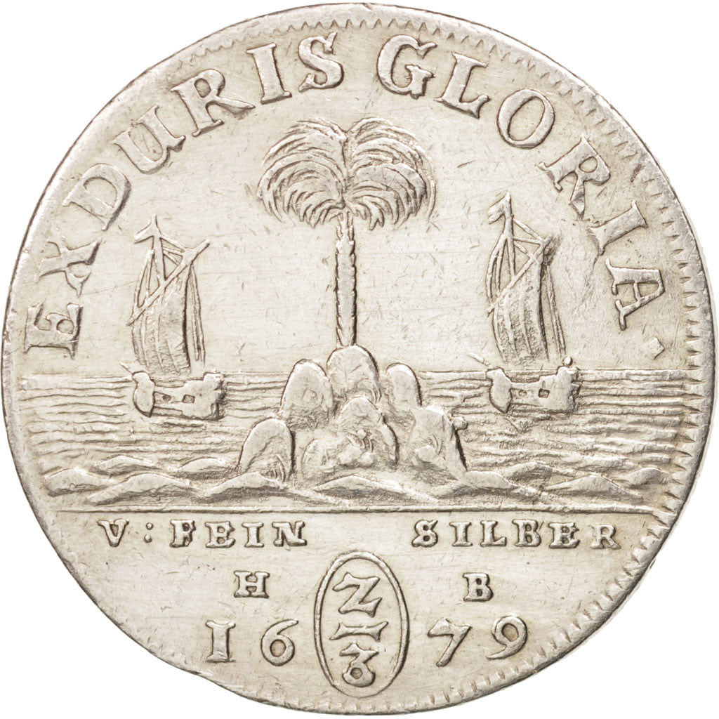 Etats allemands, BRUNSWICK-LUNEBURG-CALENBERG, 2/3 Thaler, 1679, SUP, Argent