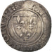 France, Charles VI, Blanc Guénar, Tournai, VF(20-25), Billon, Duplessy:377C