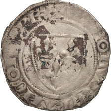 Frankreich, Charles VI, Blanc Guénar, Tournai, VF(20-25), Billon, Duplessy:377C