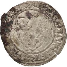 France, Charles VI, Blanc Guénar, Tournai, F(12-15), Billon, Duplessy:377C