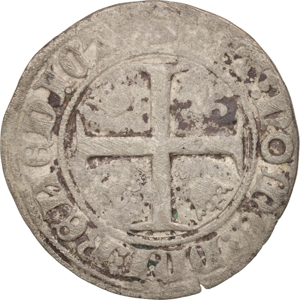 France, Charles VI, Blanc Guénar, Tournai, F(12-15), Billon, Duplessy:377a
