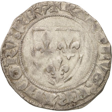 France, Charles VI, Blanc Guénar, Tournai, F(12-15), Billon, Duplessy:377a