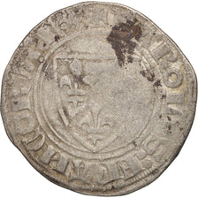 France, Charles VI, Blanc Guénar, Tournai, F(12-15), Billon, Duplessy:377a