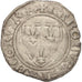 France, Charles VI, Blanc Guénar, Tournai, VF(20-25), Billon, Duplessy:377a