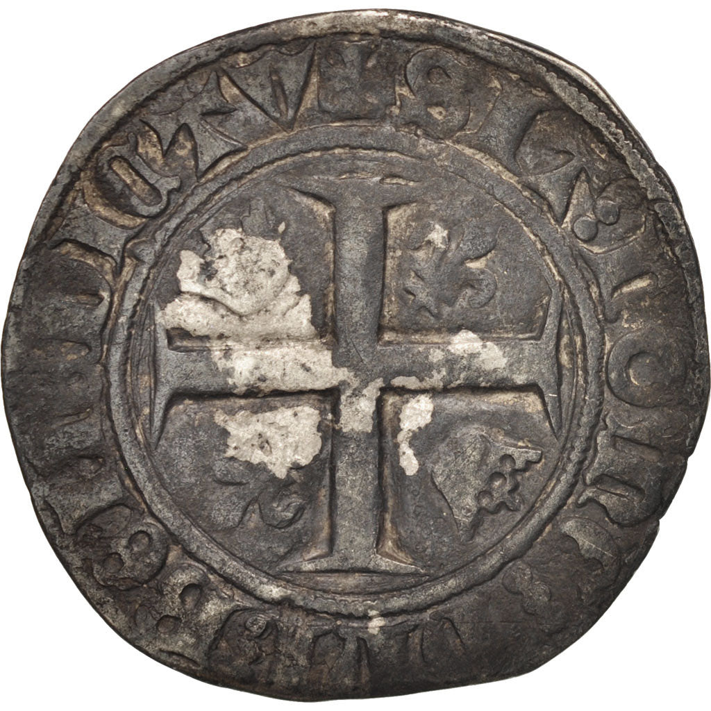 Coin, France, Blanc Guénar, Tournai, VF(20-25), Billon, Duplessy:377A