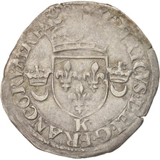Coin, France, Douzain aux croissants, 1550, Bordeaux, VF(30-35), Billon