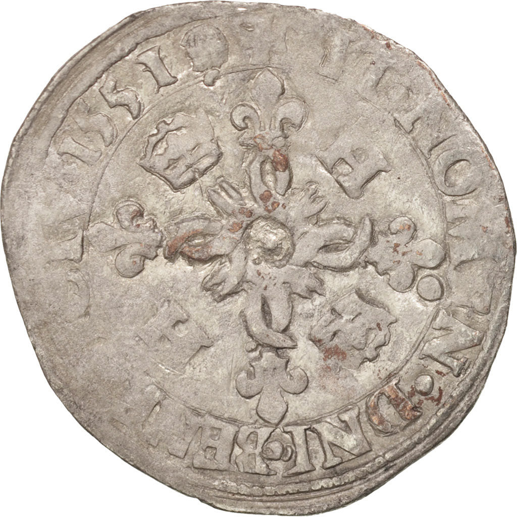 Francia, Douzain aux croissants, 1551, Angers, MB, Biglione, Duplessy:997