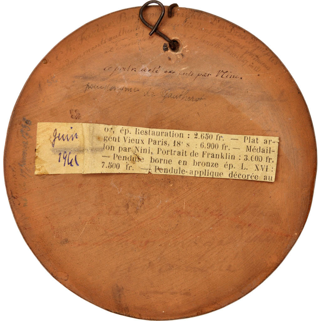 Stati Uniti, Medal, Benjamin Franklin, History, 1777, Jean-Baptiste Nini (Gio...