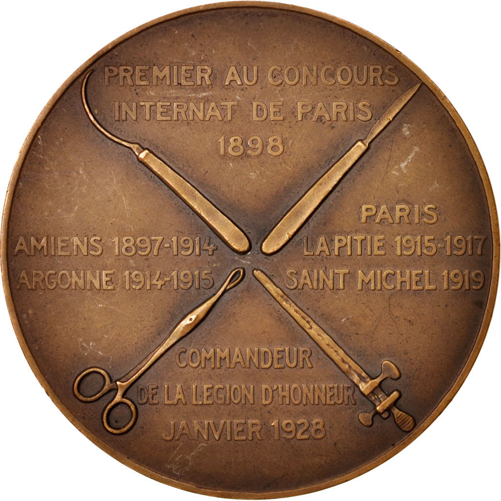 France, Medal, Victor Pauchet, Premier au concours Internat de Paris de 1898