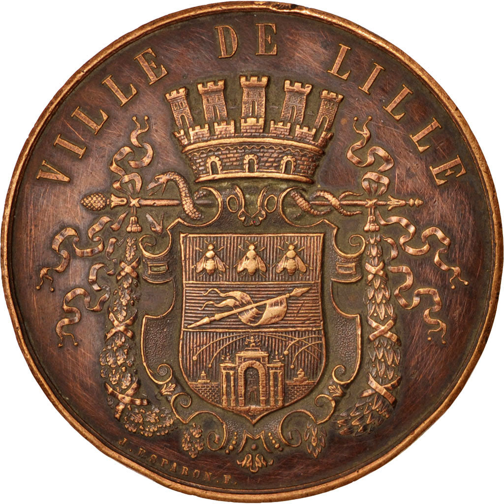 France, Medal, Ville de Lille, Cercle Horticole du Nord, Flora, EF(40-45)