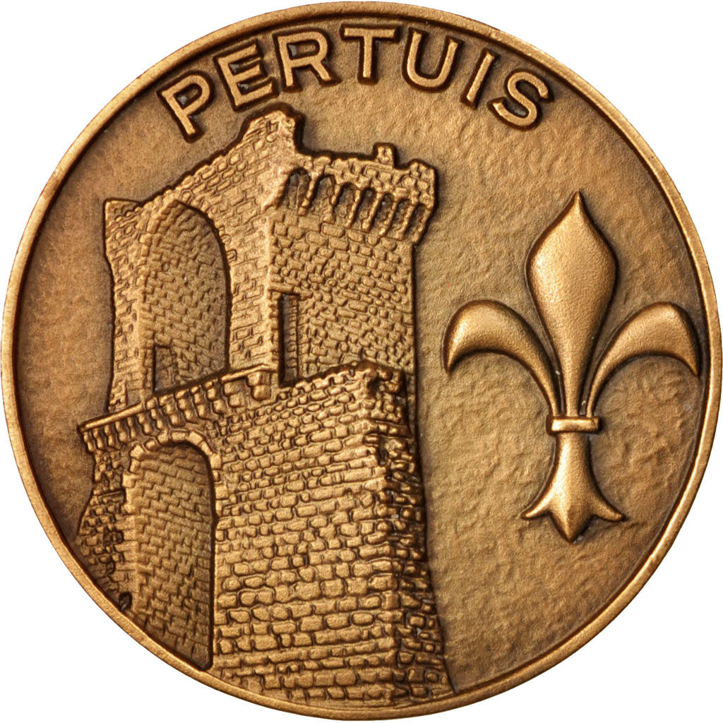 France, Medal, Ville de Pertuis, Politics, Society, War, MS(60-62), Bronze