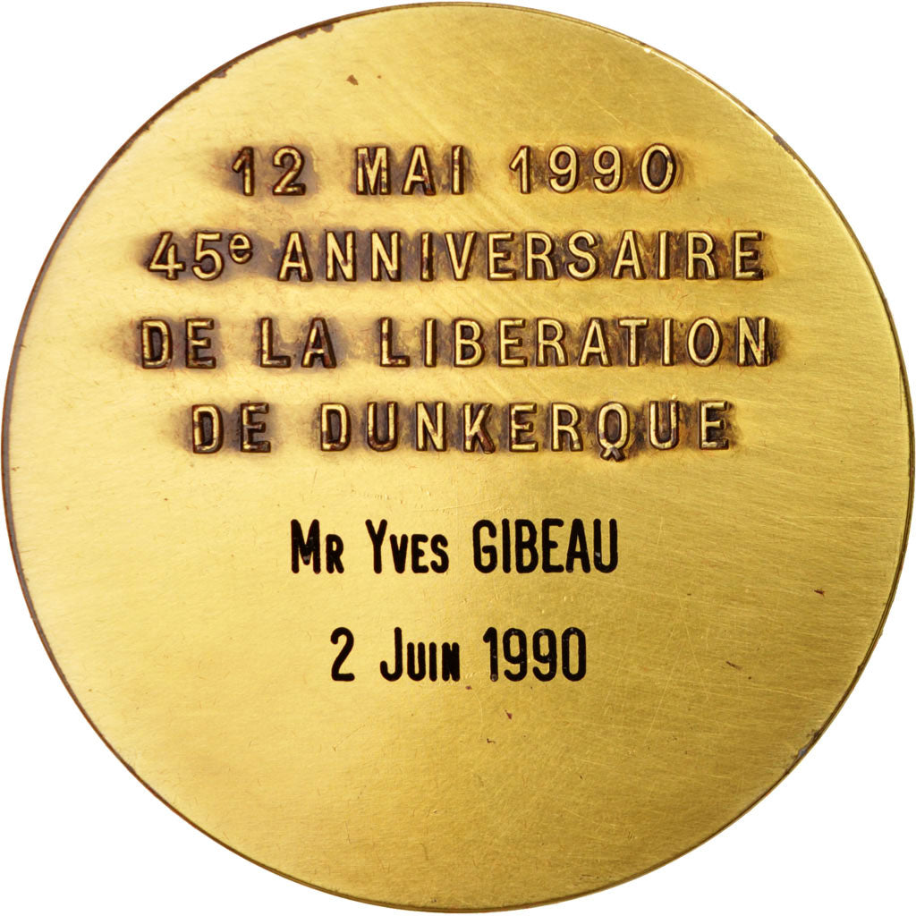France, Medal, Ville de Dunkerque, 45e anniversaire de la Libération de