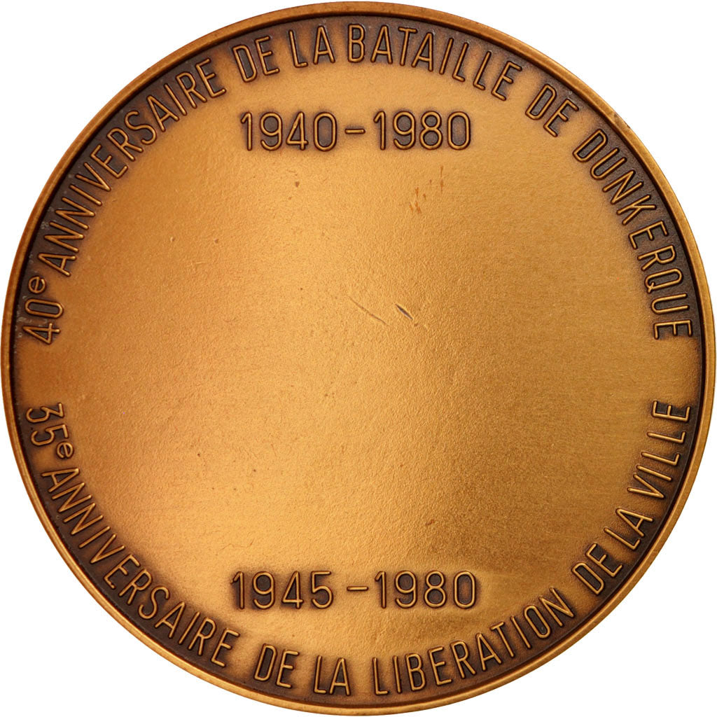 France, Medal, Ville de Dunkerque, 40e anniversaire de la Libération, History