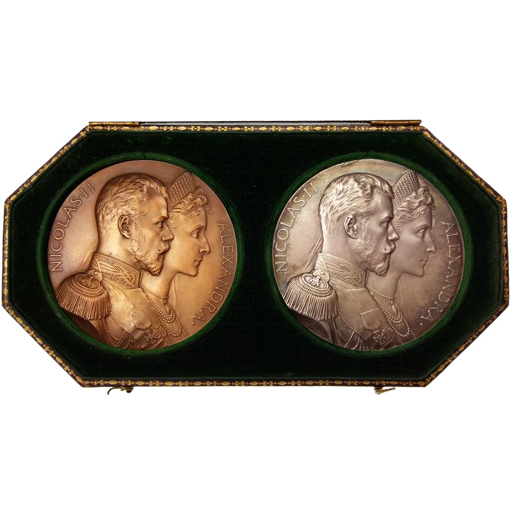 Russie, Medal, Visite du tsar Nicolas II en France, History, 1896, Chaplain