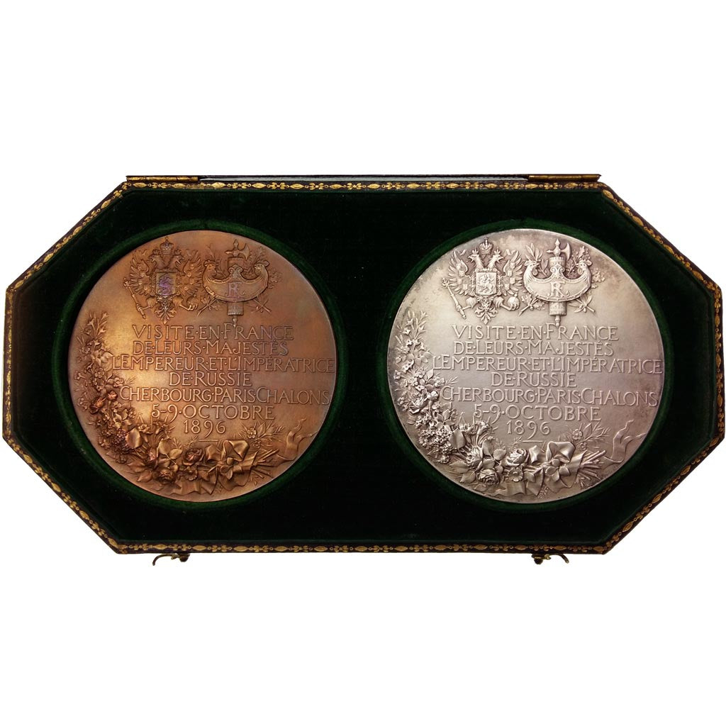 Russie, Medal, Visite du tsar Nicolas II en France, History, 1896, Chaplain