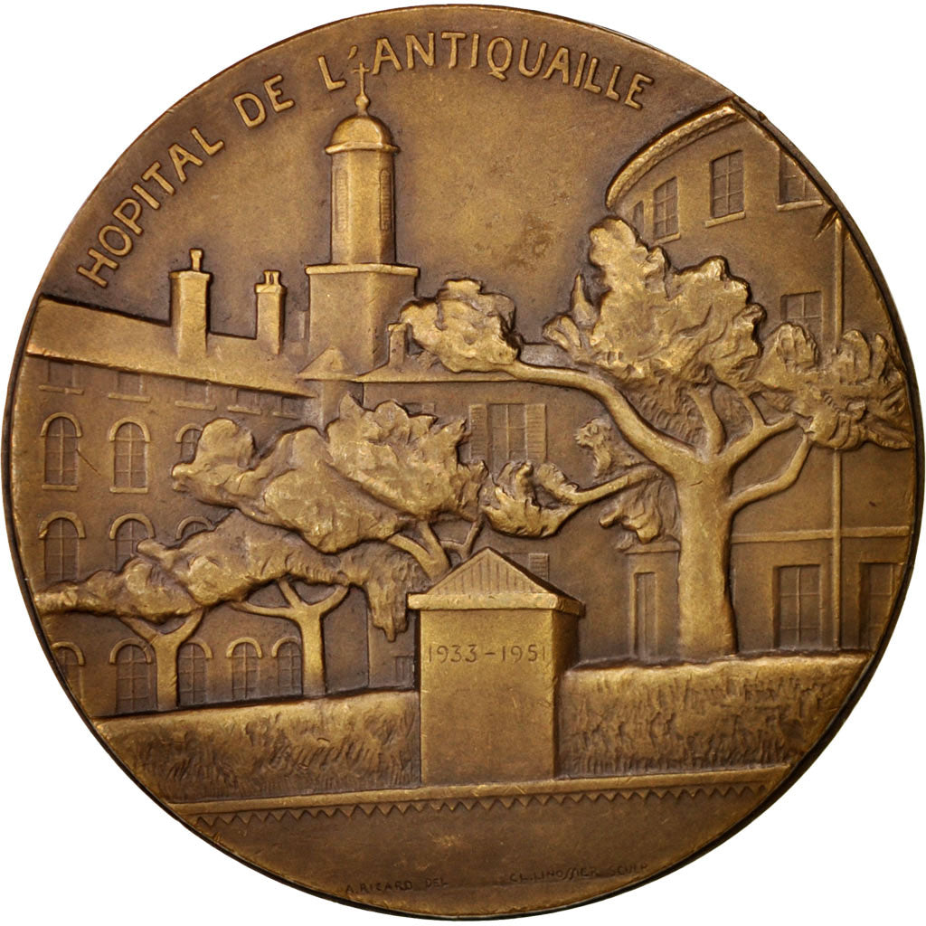 Francia, Medal, Docteur André Ricard, Medicine, BB, Bronzo