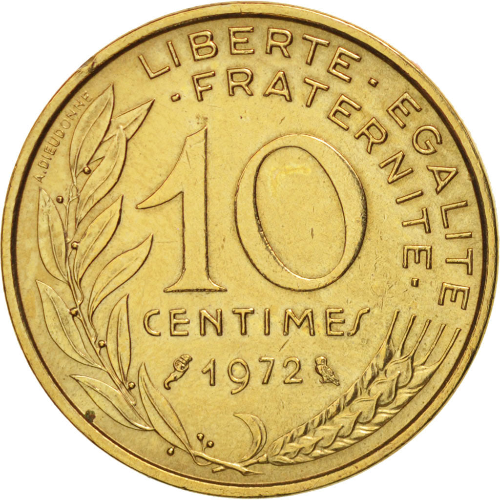 Coin, France, Marianne, 10 Centimes, 1972, Paris, EF(40-45), Aluminum-Bronze
