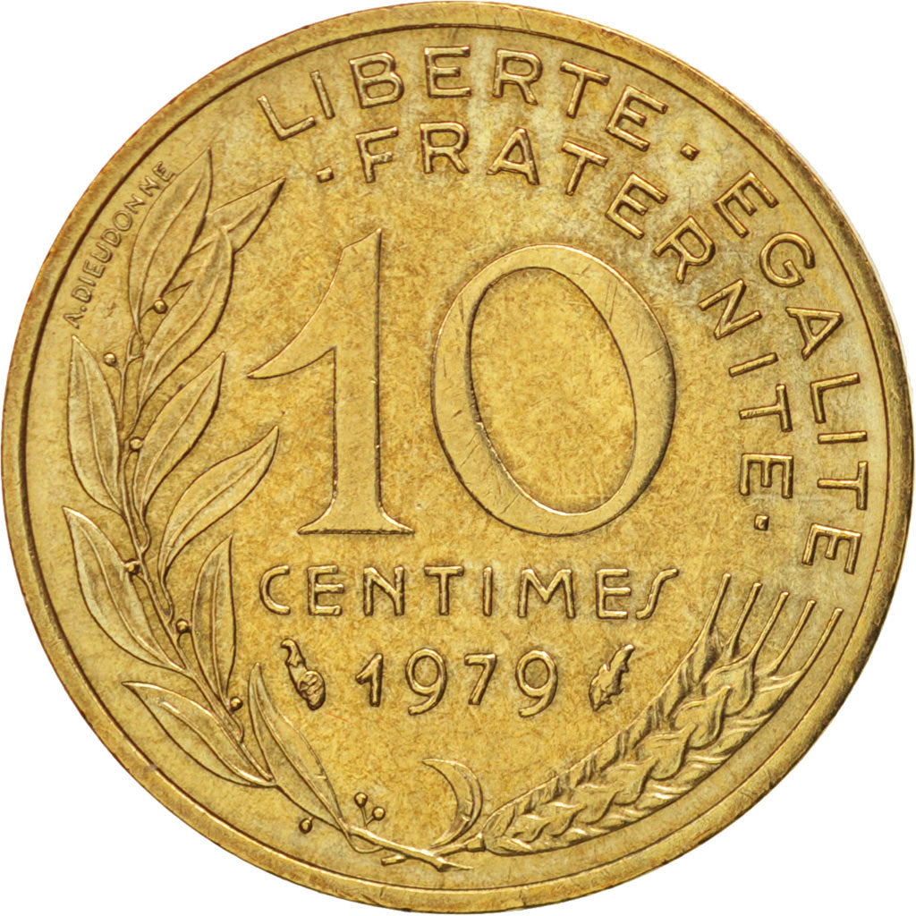 Coin, France, Marianne, 10 Centimes, 1979, Paris, AU(50-53), Aluminum-Bronze