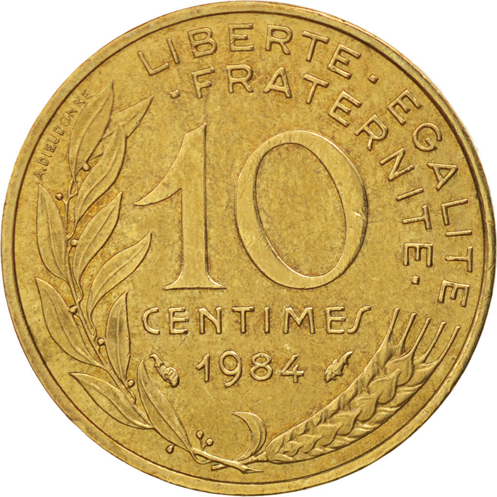 Coin, France, Marianne, 10 Centimes, 1984, Paris, EF(40-45), Aluminum-Bronze