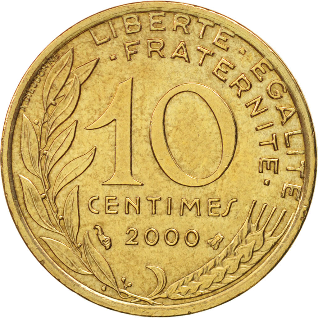 Monnaie, France, Marianne, 10 Centimes, 2000, Paris, TTB+, Aluminum-Bronze