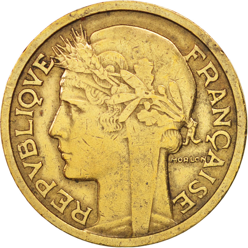 Coin, France, Morlon, 2 Francs, 1935, Paris, EF(40-45), Aluminum-Bronze, KM:886