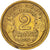Moneda, Francia, Morlon, 2 Francs, 1935, Paris, MBC, Aluminio - bronce, KM:886