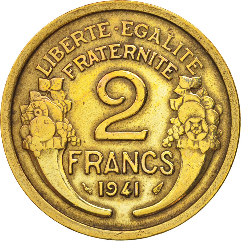Monnaie, France, Morlon, 2 Francs, 1941, Paris, TTB+, Aluminum-Bronze, KM:886