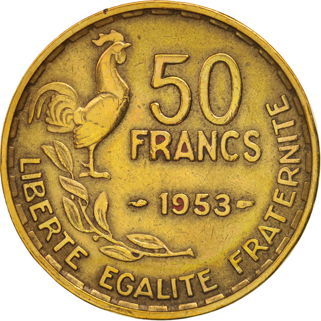 Münze, Frankreich, Guiraud, 50 Francs, 1953, Paris, SS, Aluminum-Bronze