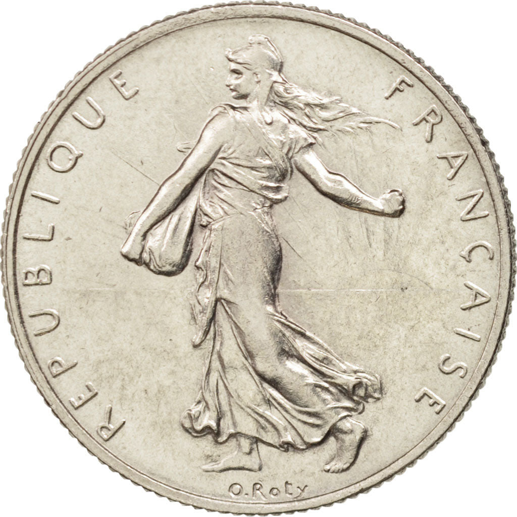 France, Semeuse, 2 Francs, 1918, Paris, EF(40-45), Silver, KM:845.1, Gadoury:532