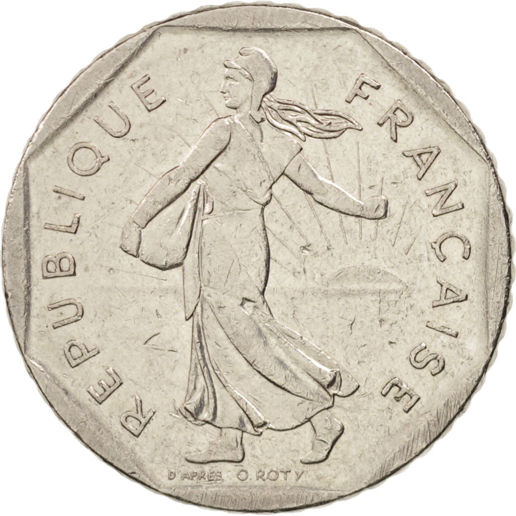 Frankreich, Semeuse, 2 Francs, 1987, Paris, EF(40-45), Nickel, KM:942.1, Gado...
