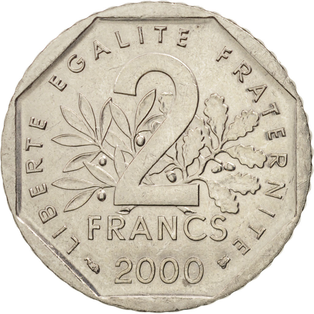 Moneta, Francia, Semeuse, 2 Francs, 2000, Paris, SPL-, Nichel, KM:942.2