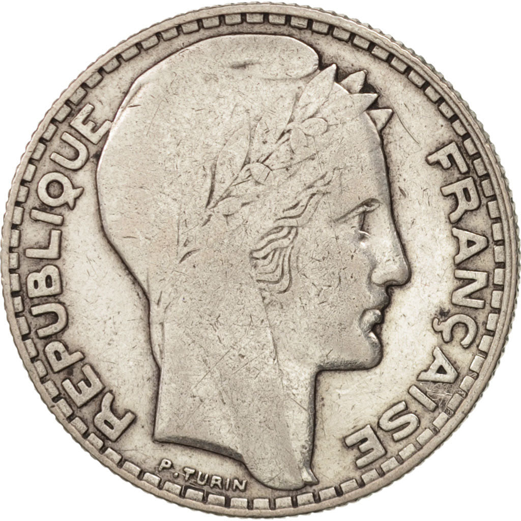 Frankreich, Turin, 10 Francs, 1933, Paris, VF(30-35), Silver, KM:878, Gadoury...