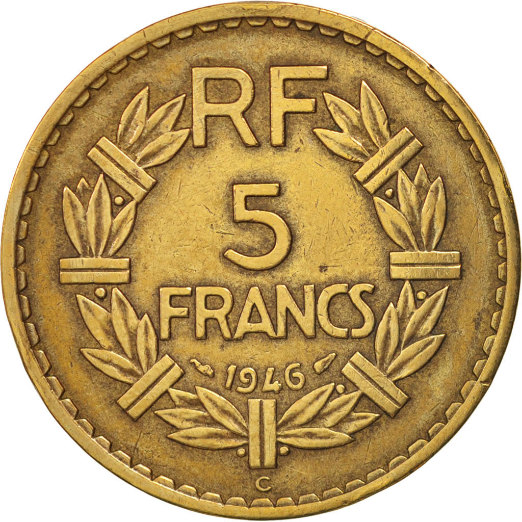 Coin, France, Lavrillier, 5 Francs, 1946, Castelsarrasin, EF(40-45)