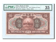 Banknote, China, 5 Dollars or Yüan, 1918, 1918-09-01, KM:52i, graded, PMG