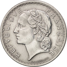 Coin, France, Lavrillier, 5 Francs, 1949, Beaumont le Roger, AU(55-58)