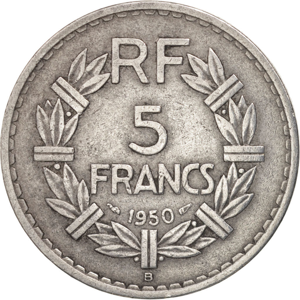 Coin, France, Lavrillier, 5 Francs, 1950, Beaumont le Roger, EF(40-45)