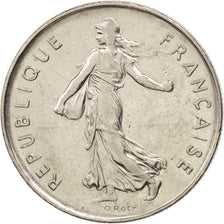 France, Semeuse, 5 Francs, 1989, Paris, AU(50-53), Nickel Clad Copper-Nickel