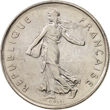France, Semeuse, 5 Francs, 1991, Paris, AU(55-58), Nickel Clad Copper-Nickel,...