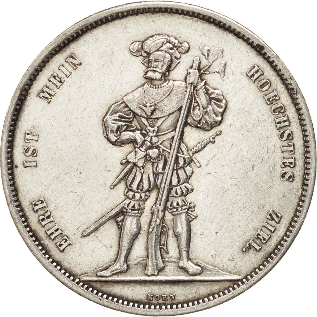 Switzerland, 5 Francs, 1857, AU(55-58), Silver, KM:S4