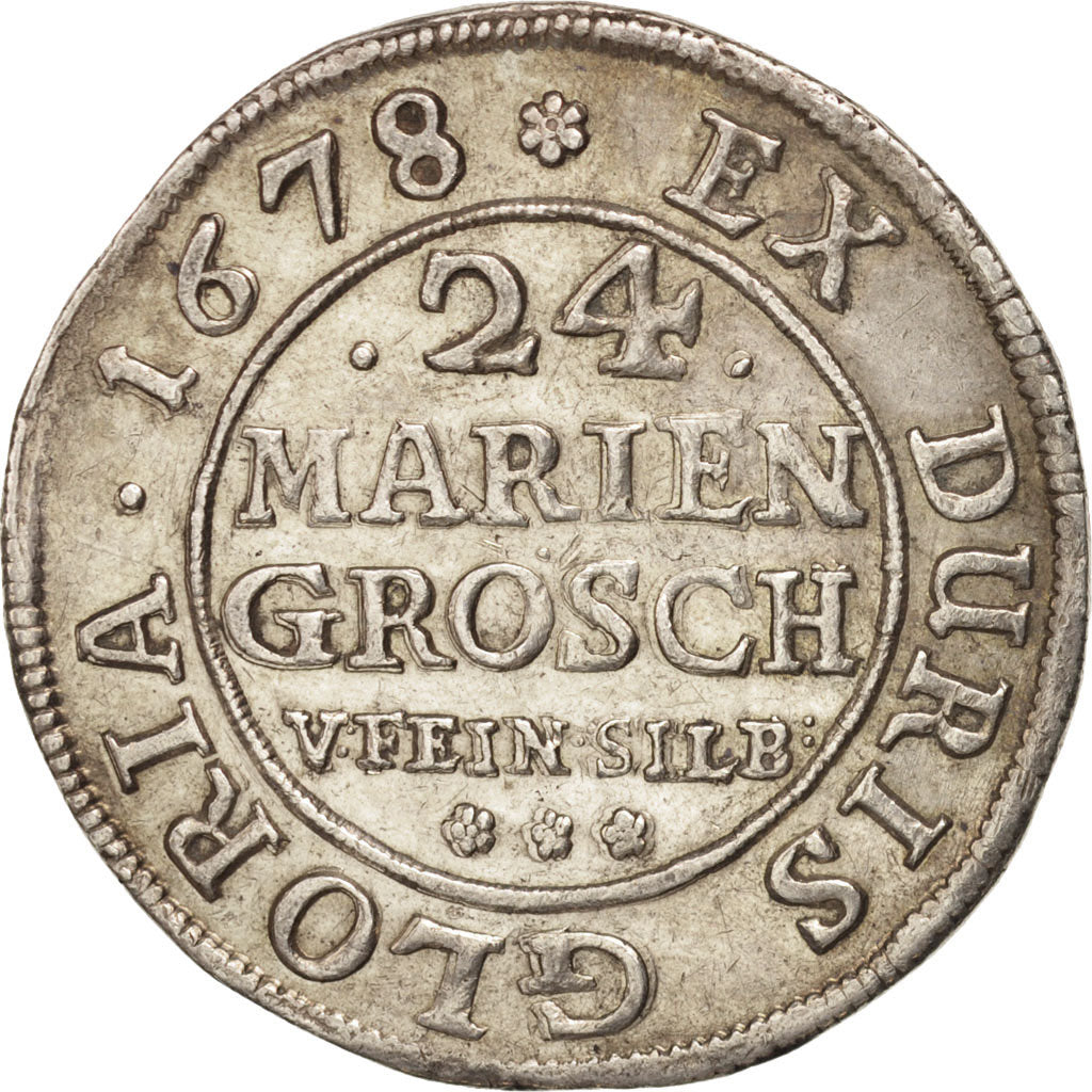 German States, BRUNSWICK-WOLFENBUTTEL, 24 Mariengroschen, 2/3 Thaler, 1678