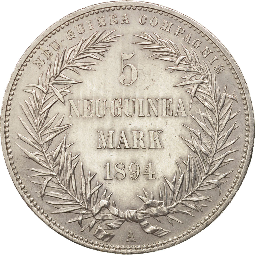 Monnaie, GERMAN NEW GUINEA, 5 Mark, 1894, Berlin, PCGS, Genuine - UNC detail